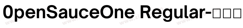 0penSauceOne Regular字体转换
